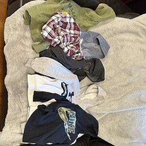 Kids Casual Hoodie Set - Green, Gray, Black